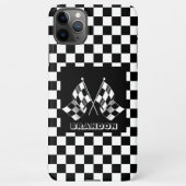 Coque iPhone 11Pro Max Indicateur À damiers Cool personnalisé (Dos)