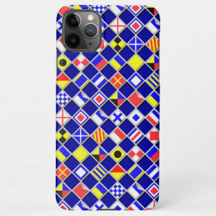 Coque iPhone 11Pro Max Indicateurs de signal nautique À damiers
