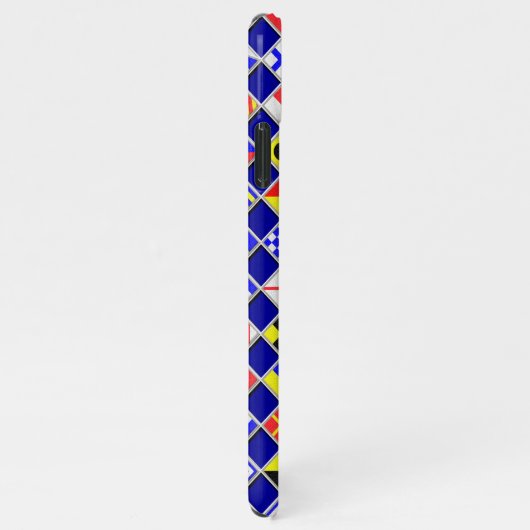 Coque iPhone 11Pro Max Indicateurs de signal nautique À damiers (Côté droit)