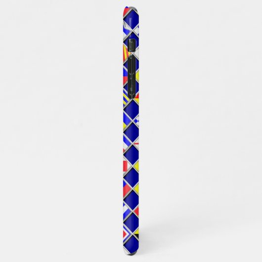 Coque iPhone 11Pro Max Indicateurs de signal nautique À damiers (Côté gauche)