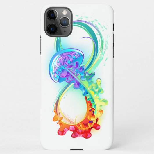 Coque iPhone 11Pro Max Infinity avec Rainbow Jellyfish (Dos)