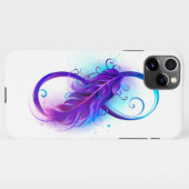 Coque iPhone 11Pro Max Infinity with purple feather (Dos Horizontal)