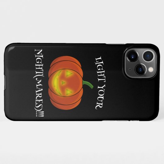 Coque iPhone 11Pro Max Jack-o'-Lanterne - Allumez vos cauchemars (Dos Horizontal)