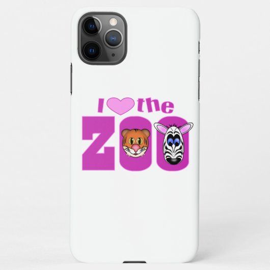 Coque iPhone 11Pro Max J'aime le coque iphone Zoo (Dos)