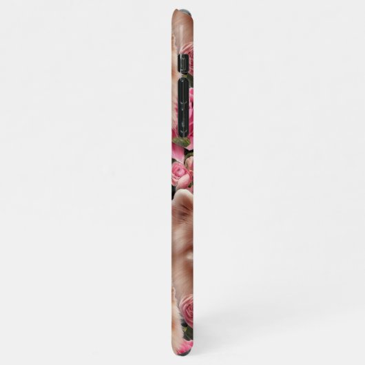 Coque iPhone 11Pro Max Jardin rose enchanté mignon Poméranien (Côté gauche)