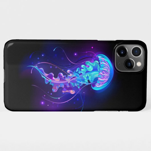 Coque iPhone 11Pro Max Jellyfish éclatante couleur (Dos Horizontal)