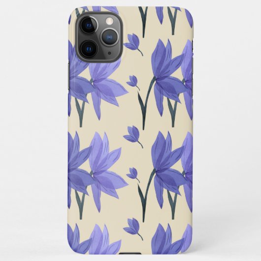 Coque iPhone 11Pro Max Jolies fleurs violettes (Dos)