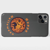 Coque iPhone 11Pro Max Joyeuse lanterne d'Halloween araignées et chauves- (Dos Horizontal)