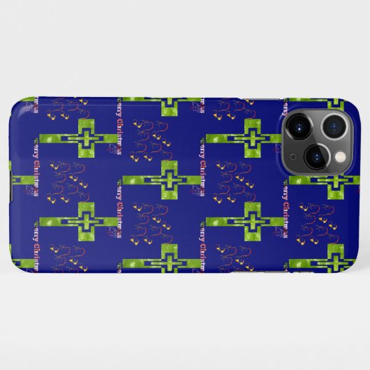 Coque iPhone 11Pro Max Joyeux style Noël (Dos Horizontal)