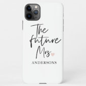 Coque iPhone 11Pro Max La future Mme et votre nom | Cadeau de beauté mode (Dos)