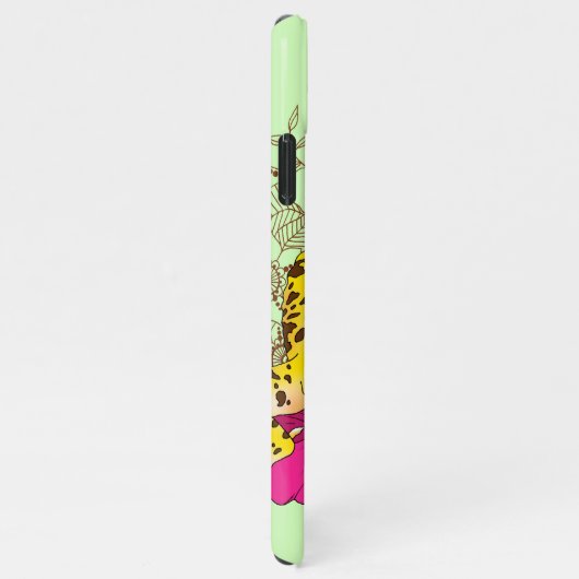 Coque iPhone 11Pro Max Léopard jaune Gecko Vert (Côté droit)