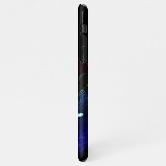 Coque iPhone 11Pro Max libellule rouge brillante (Côté gauche)