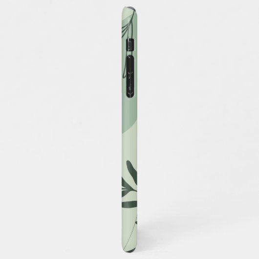 Coque iPhone 11Pro Max Ligne d'art verte Sage (Côté gauche)