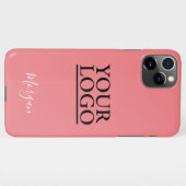 Coque iPhone 11Pro Max Logo/Art/Photo, Nom du script blanc, Pêche (Dos Horizontal)