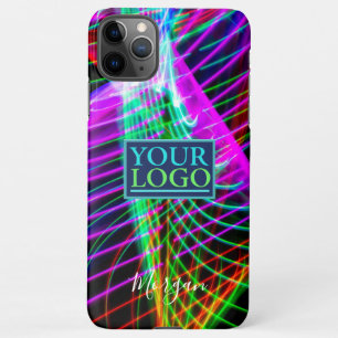 Coque iPhone 11Pro Max Lumière spirale colorée, do-it-yourself Nom Blanc,