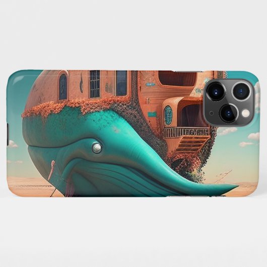 Coque iPhone 11Pro Max Maison de la baleine du désert (Dos Horizontal)