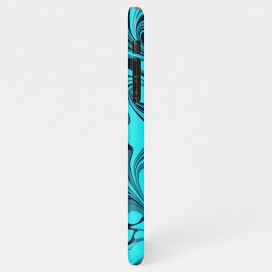Coque iPhone 11Pro Max Marbre turquoise (Côté gauche)