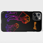 Coque iPhone 11Pro Max Mastiff Anglais Néon Dogue Anglais (Dos Horizontal)