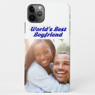 Coque iPhone 11Pro Max Meilleur ami photo avec coque iphone texte bleu
