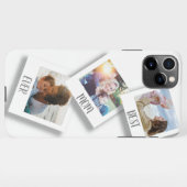 Coque iPhone 11Pro Max Meilleur MOM Ever 3 photo Collage BLANC (Dos Horizontal)