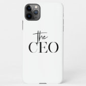 Coque iPhone 11Pro Max Minimal moderne Le PDG Noir (Dos)