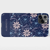 Coque iPhone 11Pro Max Modèle floral de Doodle (Dos Horizontal)