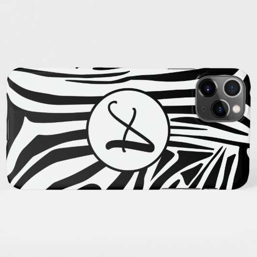 Coque iPhone 11Pro Max Modèle Zebra (Dos Horizontal)