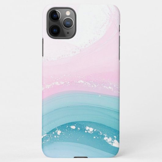 Coque iPhone 11Pro Max Modern Stone Dusty Blue Marble (Dos)