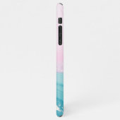 Coque iPhone 11Pro Max Modern Stone Dusty Blue Marble (Côté gauche)