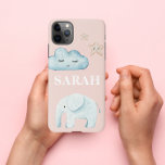 Coque iPhone 11Pro Max Moderne Pastel Rose & Bleu Nom de l'enfant<br><div class="desc">Moderne Pastel Rose & Bleu Nom de l'enfant</div>