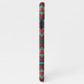 Coque iPhone 11Pro Max Moderne Turquoise Rouge Taupe Brown Mosaic Art Mot (Côté droit)