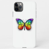 Coque iPhone 11Pro Max Monarque papillon arc-en-ciel (Dos)