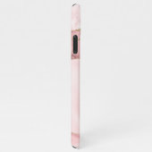Coque iPhone 11Pro Max Monogramme en marbre moderne en pierre rose (Côté droit)