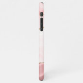 Coque iPhone 11Pro Max Monogramme en marbre moderne en pierre rose (Côté gauche)