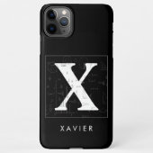 Coque iPhone 11Pro Max Monogramme mathématique - Xavier (Dos)