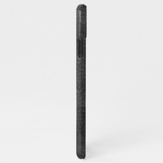 Coque iPhone 11Pro Max Monogramme moderne élégant en cuir noir (Côté droit)