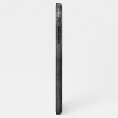 Coque iPhone 11Pro Max Monogramme moderne élégant en cuir noir (Côté gauche)