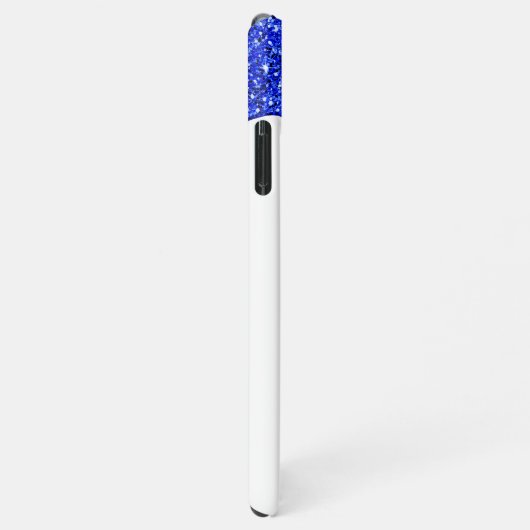 Coque iPhone 11Pro Max Monogramme Royal Blue Sparkle Parties scintillant (Côté droit)