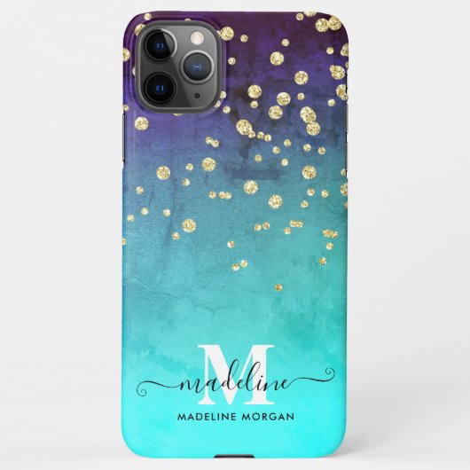 Coque iPhone 11Pro Max Monographie de la parties scintillant étincelante (Dos)