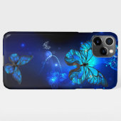Coque iPhone 11Pro Max Morpho Butterfly in the Dark Background (Dos Horizontal)