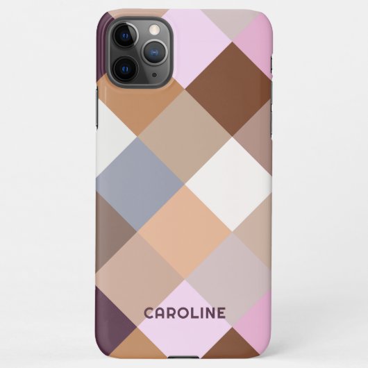 Coque iPhone 11Pro Max Mosaïque rose violet orange rose mauve classique (Dos)