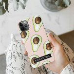 Coque iPhone 11Pro Max Motif Avocado Rose Et Vert Moderne Avec Nom<br><div class="desc">Motif Avocado Rose Et Vert Moderne Avec Nom</div>