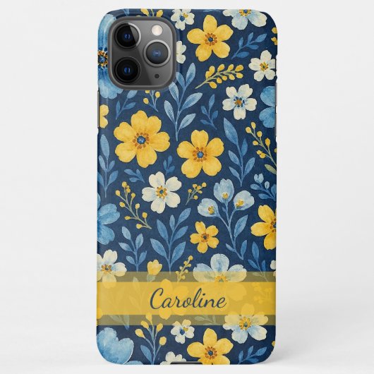 Coque iPhone 11Pro Max Motif d'art floral méditerranéen classique (Dos)