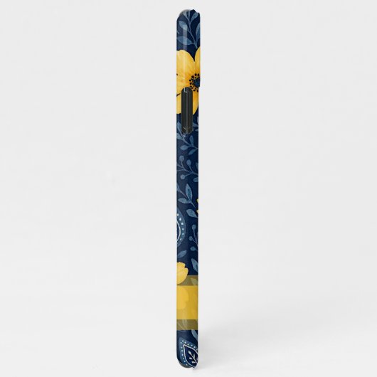 Coque iPhone 11Pro Max Motif d'art floral méditerranéen élégant (Côté droit)