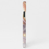 Coque iPhone 11Pro Max Motif d'art Marbre blanc rose foncé violet or (Côté droit)