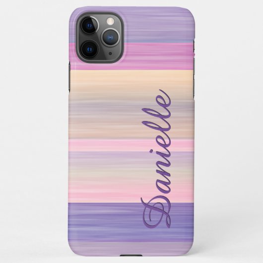 Coque iPhone 11Pro Max Motif d'art personnalisé Pink Purple (Dos)
