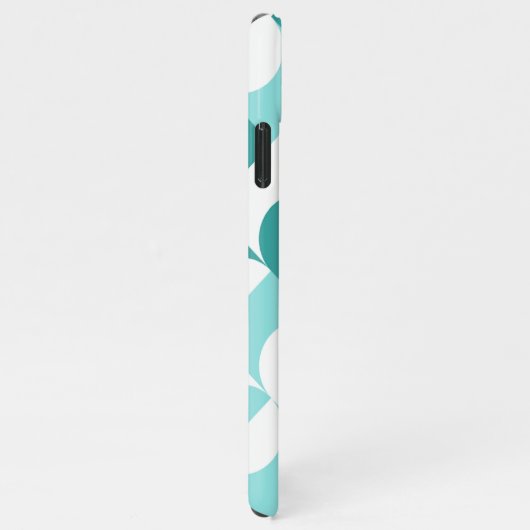 Coque iPhone 11Pro Max Motif d'art rétro Turquoise personnalisé (Côté droit)