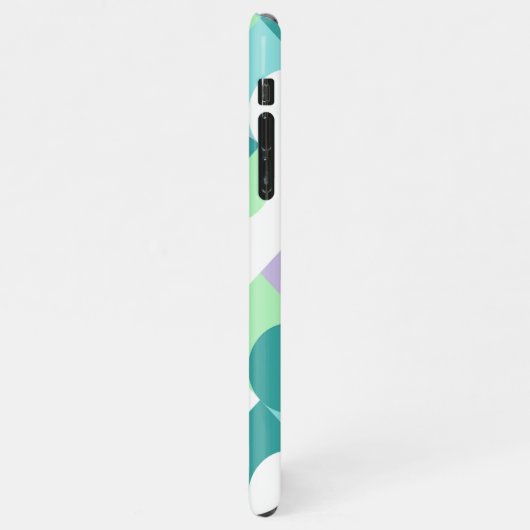 Coque iPhone 11Pro Max Motif d'art rétro Turquoise personnalisé (Côté gauche)