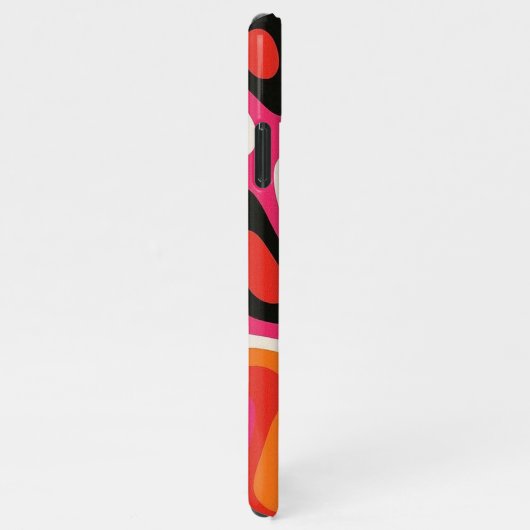 Coque iPhone 11Pro Max Motif d'art rose-rouge-noir (Côté droit)