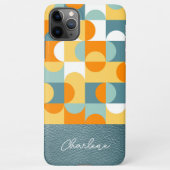 Coque iPhone 11Pro Max Motif d'art Turquoise personnalisé Green Orange Re (Dos)
